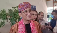 Menteri Pariwisata dan Ekonomi Kreatif, Sandiaga Uno membuka Kick Off Fintech Financing for Tourism and Creative Economy (FIFTY) 2024 di Bogor, Selasa (7/5/2024). (Darno/Liputan6.com)