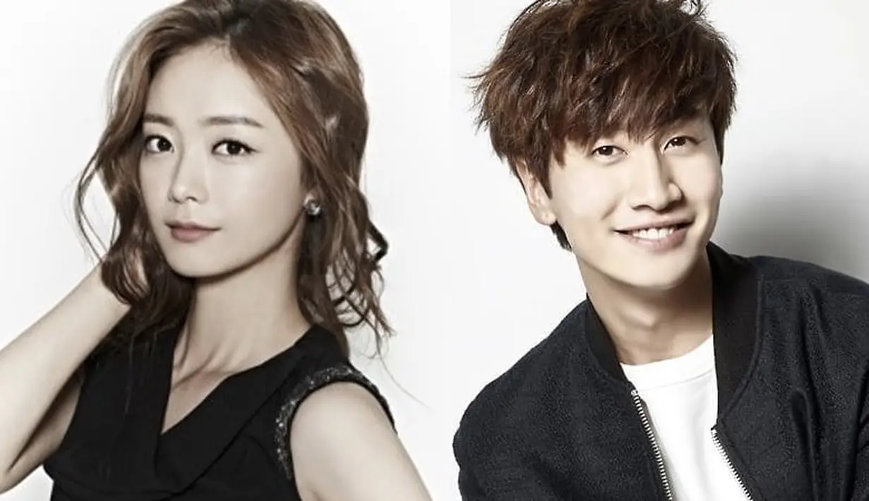 Lee Kwang Soo dan Jun So Min terlihat dekat setelah mereka bermain bersama di Variety Show Running Man. Banyak publik yang menduga jika kedua artis itu menjalin hubungan spesial. (Foto: Soompi.com)