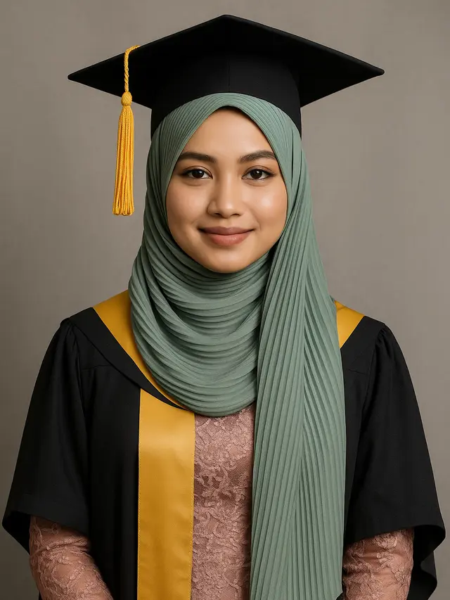 7 Model Hijab Wisuda Menutup Dada, Syar’i dan Elegan di Hari Spesial