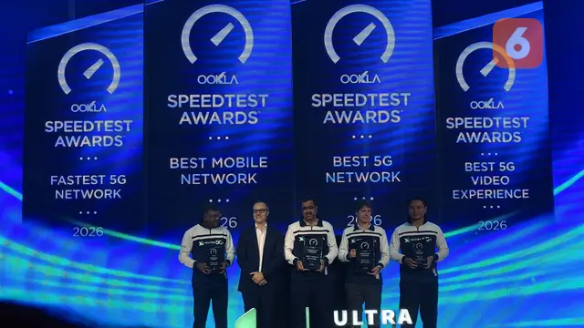 XLSmart menerima penghargaan Best Mobile Network Indonesia 2026 dari Ookla