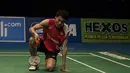 Cukup dua set, Kidambi Srikanth berhasil menyudahi perlawanan dari wakil jepang tersebut. (Bola.com/Vitalis Yogi Trisna)