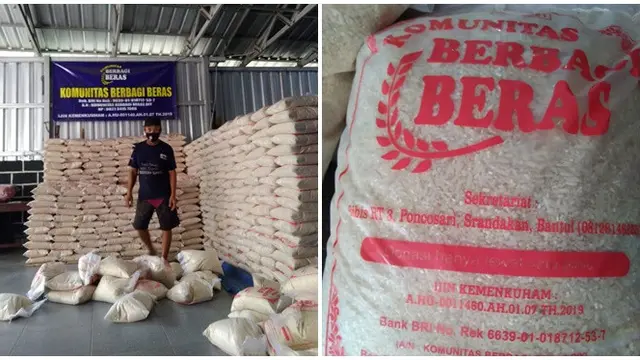 Aksi Komunitas Berbagi Beras, Salurkan Beras ke Warga Hingga Pelosok Jogja