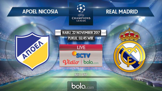 Saksikan Live Streaming Apoel Nicosia Vs Real Madrid Di Bola Com Dunia Bola Com