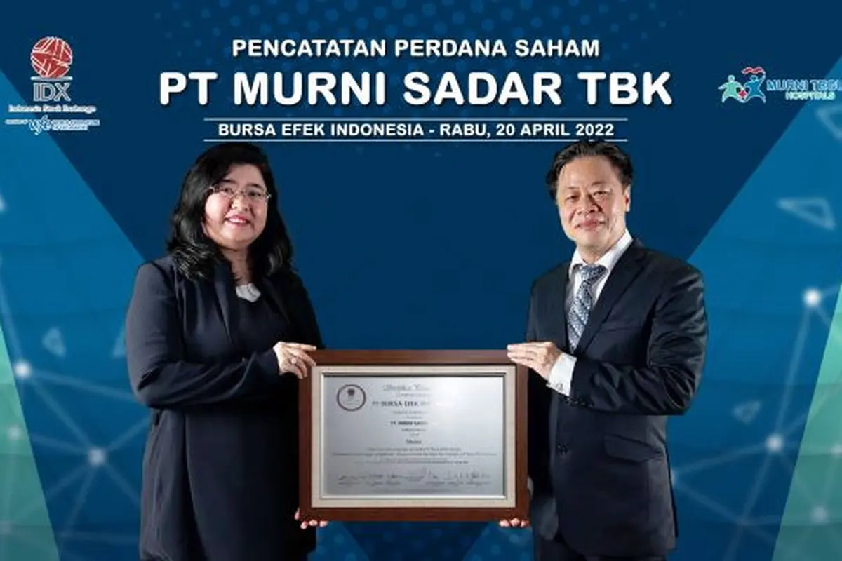 Pencatatan perdana saham PT Murni Sadar Tbk (MTMH), Rabu (20/4/2022) (Foto: BEI)
