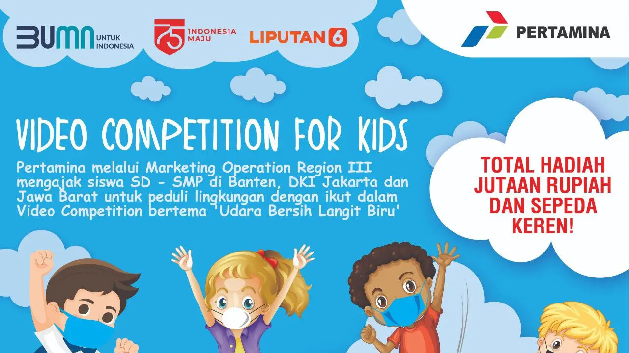 Video Competition for Kids bertema Udara Bersih Langit Biru.