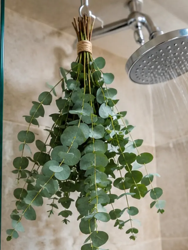 Gantung Eucalyptus di Area Shower