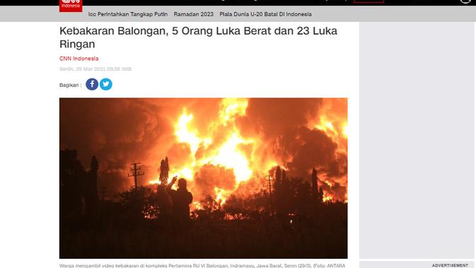 <p>Tangkapan layar artikel CNN Indonesia hasil penelusuran menggukan Google Image</p>