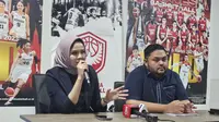 Sekjen Perbasi Nirmala Dewi Memberikan Keterangan Pers di Jakarta