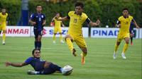 Timnas Kamboja menelan kekalahan 1-3 dari Malaysia pada laga pembuka Grup B Piala AFF 2020. (dok. AFF)
