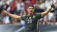 Striker tim nasional Jerman, Mario Gomez. (AFP/Christof Stache)