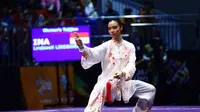 Yang terbaru, Lindswell Kwok, atlet Wushu nomor women Taijijian berhasil meraih medali emas di SEA Games 2017. (Foto: Twitter/@KL2017)