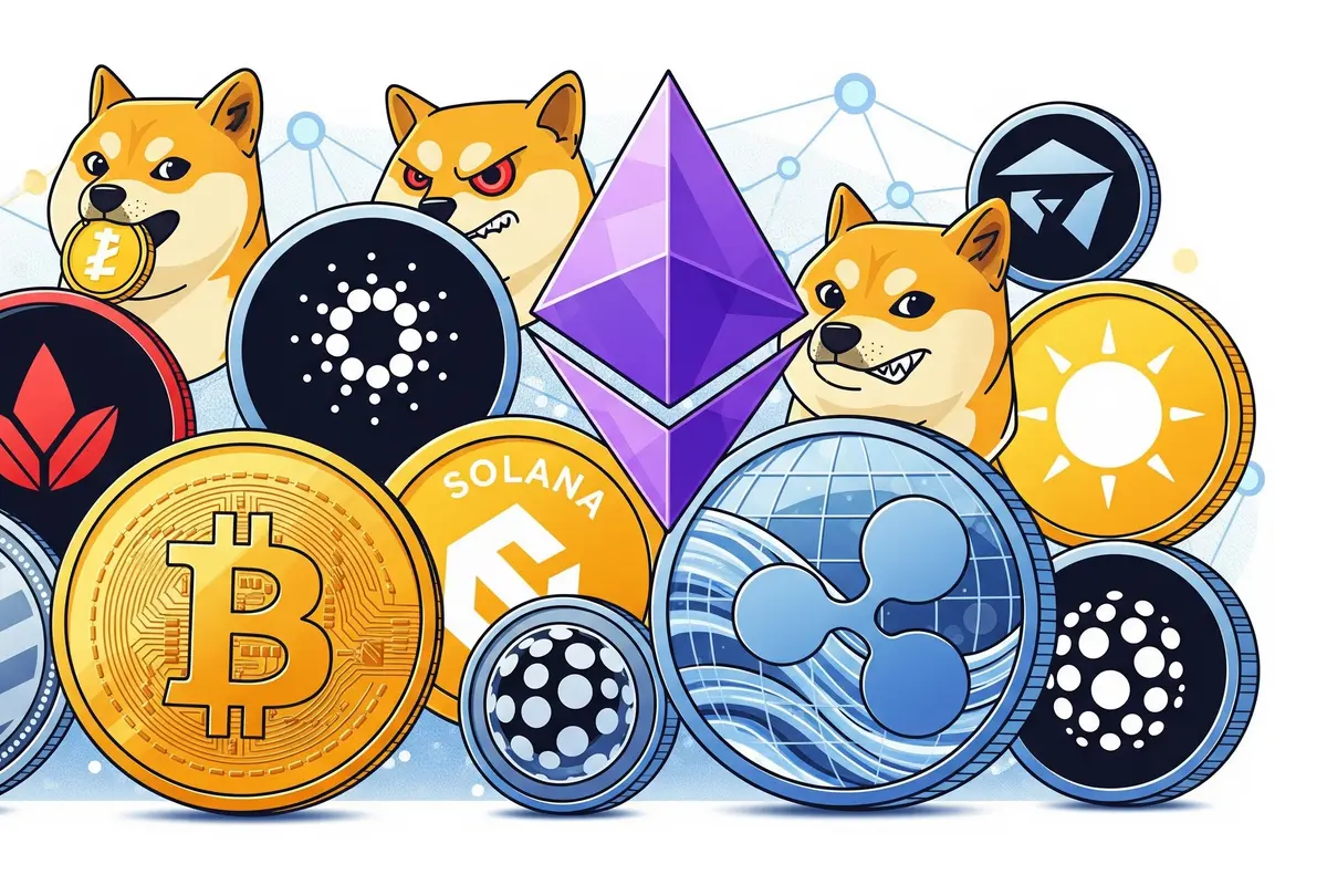 Aset kripto Bitcoin, Altcoin, hingga Meme Coin. (Ilustrasi By AI)