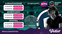 Jadwal dan Live Streaming Pertandingan WTA National Bank Open Pekan Ini di Vidio, 11 hingga 15 Agustus 2021