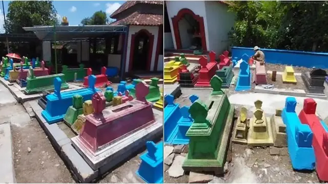 Sambut Ramadhan, Pemakaman di Klaten Ini di Cat Warna-Warni Agar Tak Seram