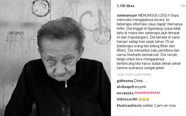 Kakek Arifin | Photo: Copyright instagram.com/aanmansyur