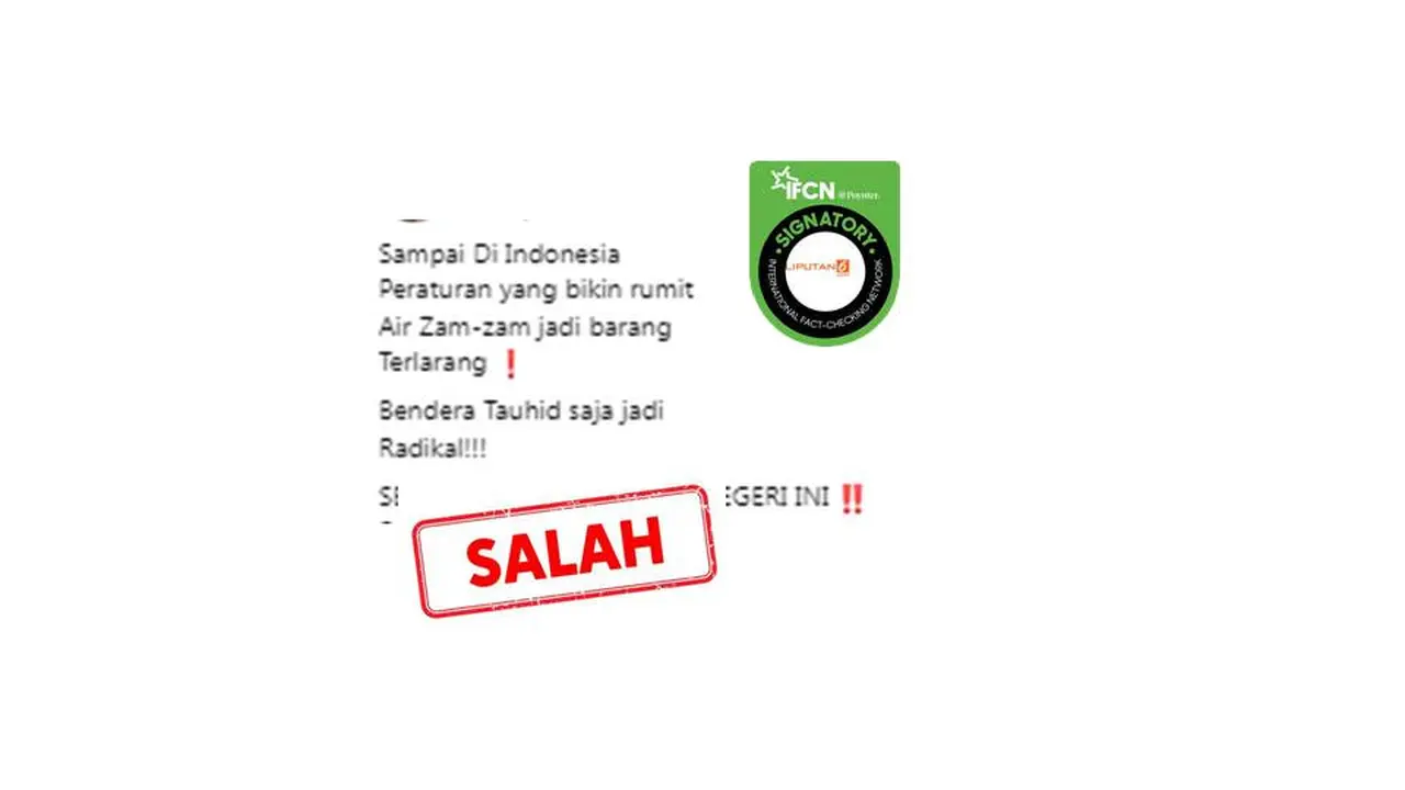 cek fakta air zamzam