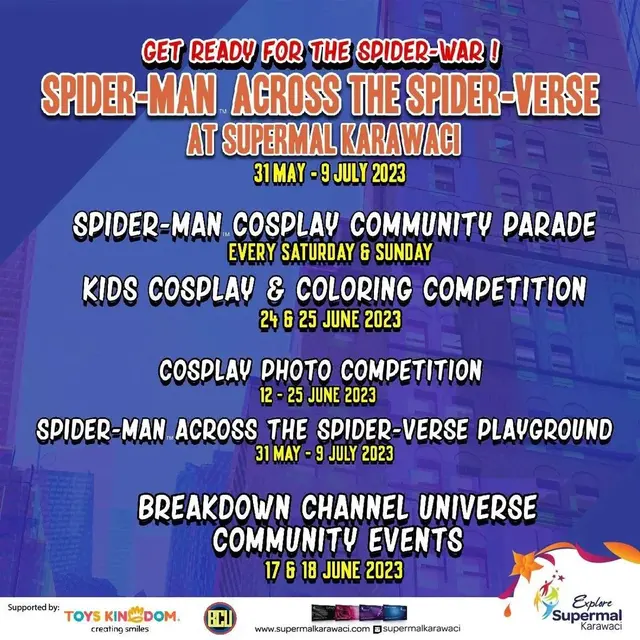 Jadwal event Spider-Man X Supermal Karawaci.