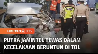 Identitas korban tewas dalam kecelakaan beruntun di Km 253 Tol Pejagan-Pemalang, terungkap. Korban adalah Muhammad Singgih Adika, putra bungsu Jaksa Agung Muda bidang Intelijen Kejagung RI, Amir Yanto. Korban seorang diri mengemudikan Honda Civic, ya...