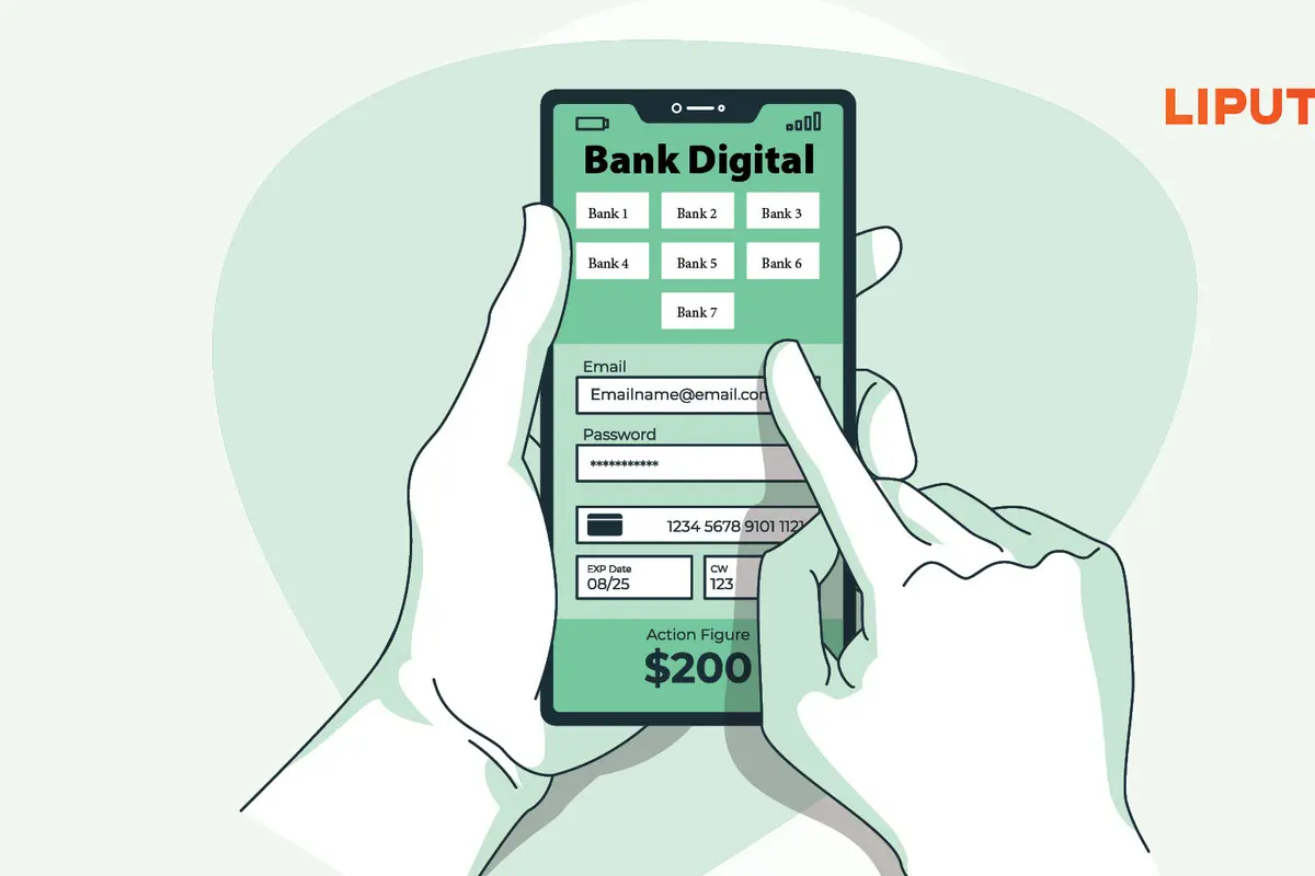 Ilustrasi bank digital (Liputan6.com/Abdillah)