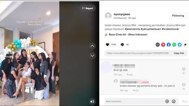 Bridal Shower Jessica Mila (Foto: instagram jscmila via TikTok @nyunyujoea)