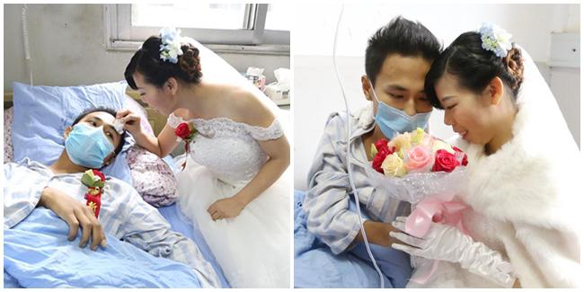 Kejutan termanis, menikah di rumah sakit. | Foto: copyright shanghaiist.com