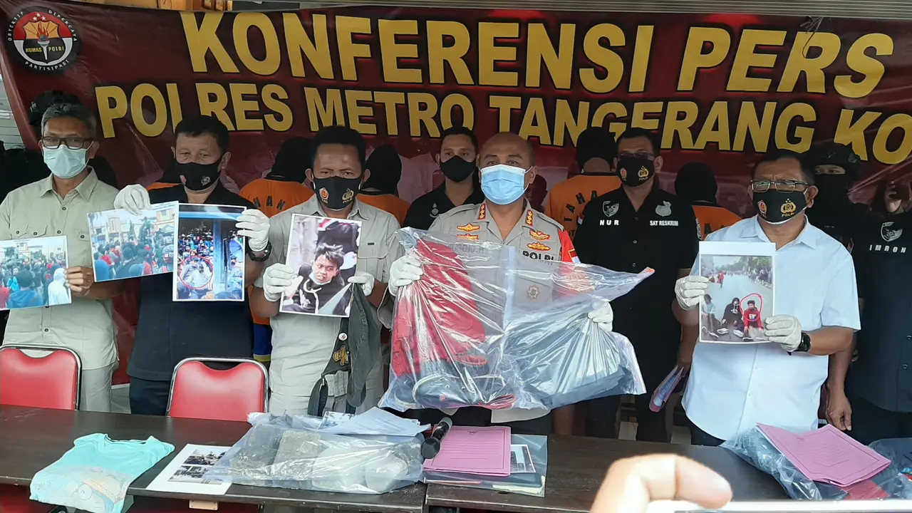 Polres Metro Tangerang Kota menetapkan enam tersangka dalam aksi anarkis