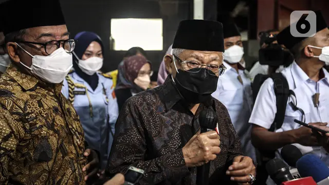 FOTO: Wapres Ma'ruf Amin Melayat Menpan RB Tjahjo Kumolo