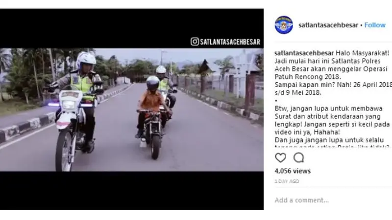 Seorang pengendara yang meminta IG Polwan