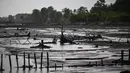 Weg naar Zee merupakan sebuah kawasan wisata kota di Paramaribo, Suriname, yang terletak di ujung barat laut kota dan berada di pesisir pantai Atlantik. (Juan BARRETO/AFP)