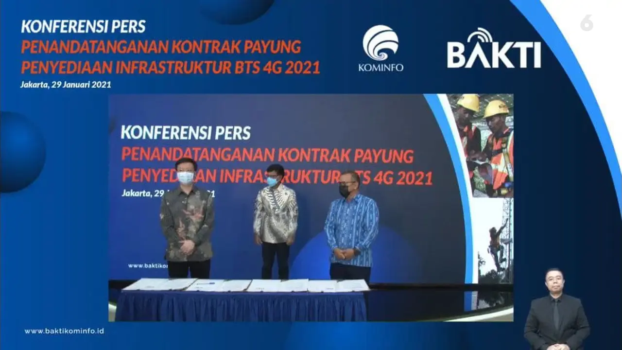 Penandatanganan kontrak payung BTS 4G