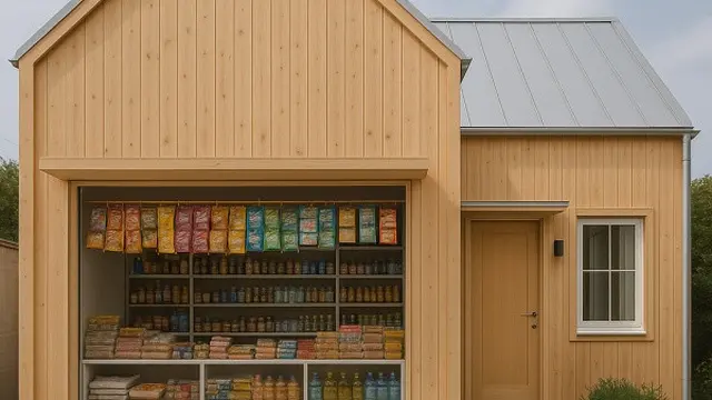 Rumah Minimalis dengan Ruko di Depan dan Hunian di Belakang/ChatGPT