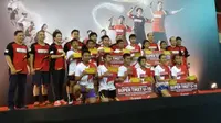 13 pebulutangkis berbakat hasil Audisi Umum Beasiswa Bulutangkis Djarum 2016 di Cirebon yang lolos ke putaran final di Solo, September 2016. (Bola.com/Muhammad Wirawan Kusuma)