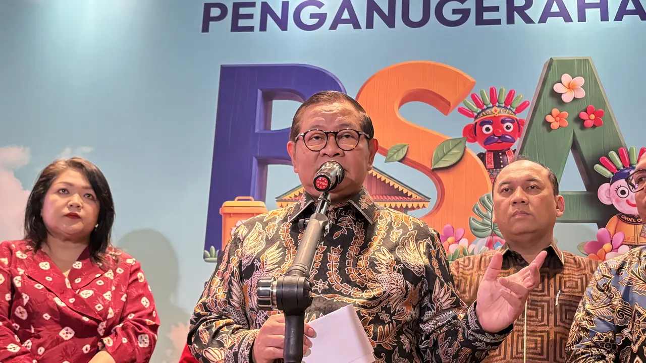Gubernur DKI Jakarta Pramono Anung di Hotel Pullman, Jakarta. (Liputan6.com/Tisha Maulida)