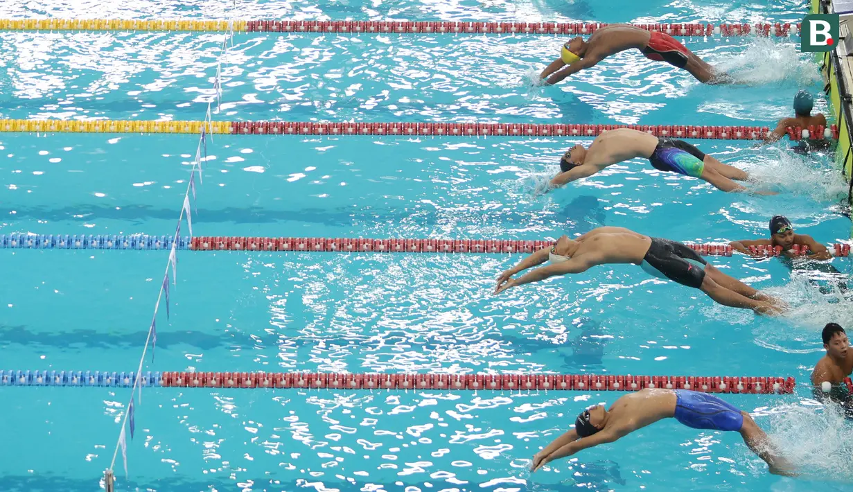 Tercatat sebanyak 1.600 atlet Akuatik terbaik dari seluruh penjuru Indonesia, ambil bagian dalam 7th Indonesia Open Aquatic Championships 2025. (Bola.com/M Iqbal  Ichsan)
