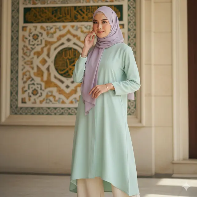 Model Gamis Abaya Warna Warni Pastel