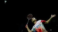 Kekalahan Ginting dari Axelsen pada babak perempat final Indonesia Open 2022 tersebut kian memperpanjang rekor buruk atlet bulu tangkis berusia 25 tahun itu. (Bola.com/Bagaskara Lazuardi)
