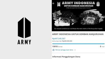 ARMY Indonesia Galang Dana untuk Korban Tragedi Kanjuruhan, Terkumpul Rp 400 Jutaan