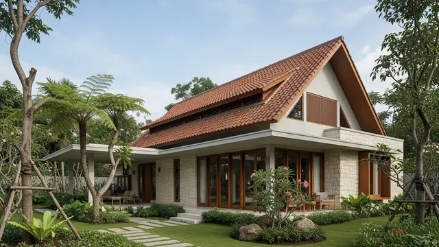 Inspirasi Rumah 1 Lantai Dengan Strategi Pendinginan Pasif