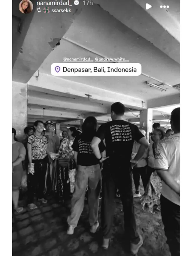 6 Potret Nana Mirdad dan Andrew White Bantu Korban Banjir Bali, Aksi Penuh Empati