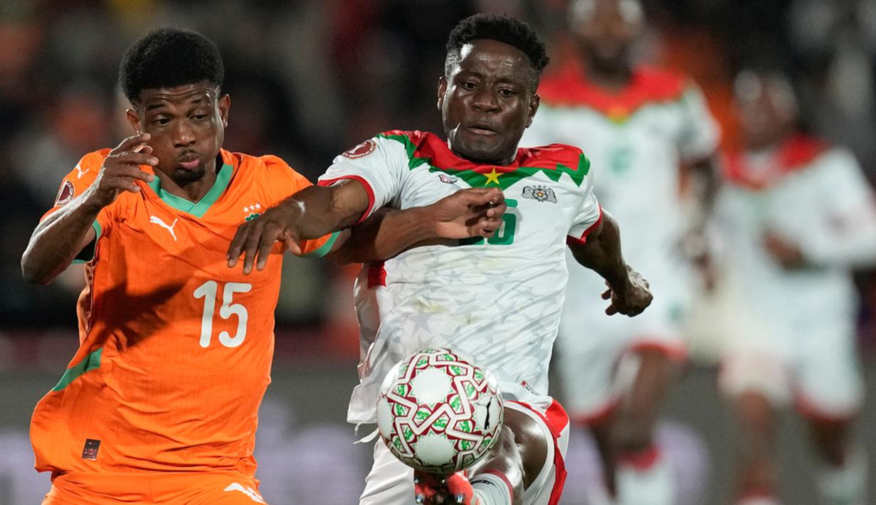 Amad Diallo cs akan menghadapi tantangan besar di perempat final. Pantai Gading dijadwalkan berjumpa Mesir, tim tersukses dengan tujuh gelar juara Piala Afrika. (AP Photo/Themba Hadebe)