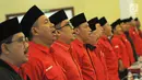 Calon Kepala Daerah dan Wakil Kepala Daerah yang diusung PDI P saat mengikuti Sekolah partai angkatan ke-6, Depok, Minggu (28/1). Sebanyak 88 bakal calon Kepala Daerah dan Wakil Kepala Daerah mengikuti sekolah tersebut. (Liputan6.com/Herman Zakharia)