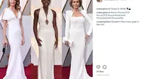 Intip tampilan gaun terbaik dengan tren warna serba putih dan nude di ajang Piala Oscar 2018. (Foto: Instagram/ @makeuphairrd)