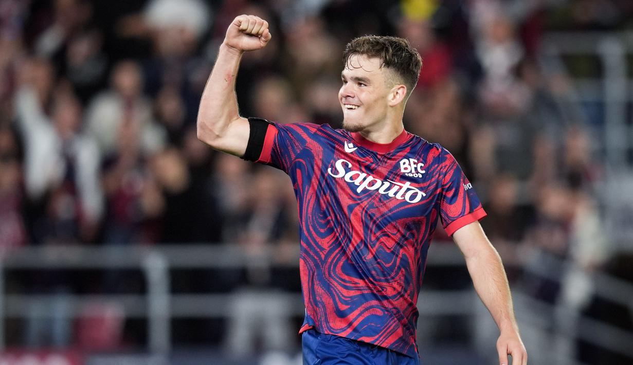 Dua gol Bologna disumbang oleh Giovanni Fabbian dan Thijs Dallinga. Sementara sebiji gol Empoli dicetak olehViktor Kovalenko. (Massimo Paolone/LaPresse via AP)