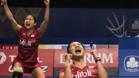 Keberhasilan Anggia Shitta Awanda/Ni Ketut Mahadewi Istirani membuat Indonesia memiliki tiga wakil di babak semifinal di BCA Indonesia Open 2017. (Bola.com/Vitalis Yogi Trisna)