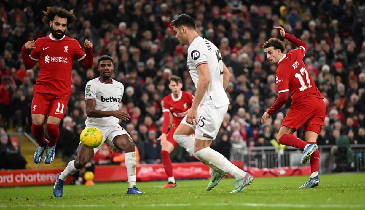 Hajar West Ham United, Liverpool Lolos ke Semifinal Carabao Cup - Foto ...