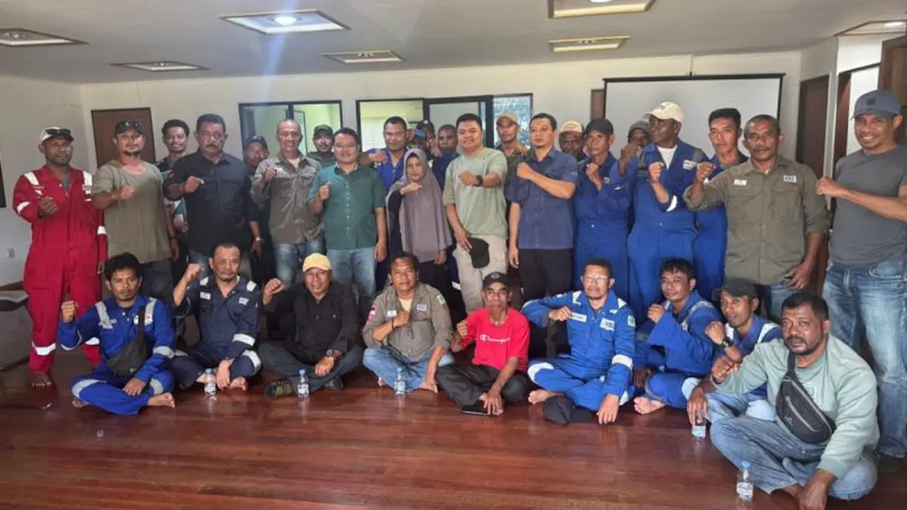 Sebanyak 94 pekerja PT Kalrez Petroleum akhirnya menerima gaji. (Antara)