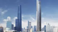 Lift tercepat di dunia dengan kecepatan 72 km perjam akan dibangun pada sebuah gedung pencakar langit di Guangzhou. (Foto: Ibtimes.co.uk)