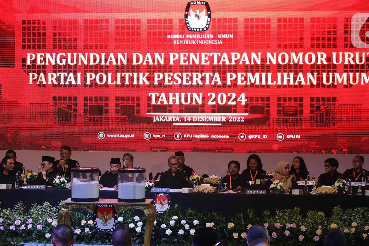 Sah, Ini Nomor Urut Partai Politik Peserta Pemilu 2024