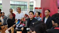 Ketua Umum PSSI, Erick Thohir berbicara banyak mengenai perkembangan terkini Timnas Indonesia. (Liputan6.com/Dimas Ramadhan)