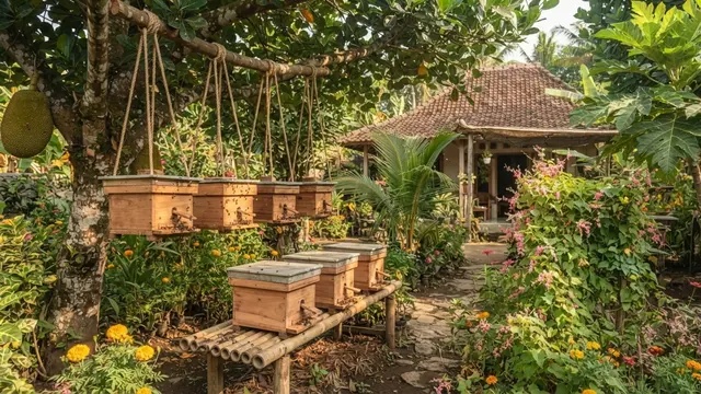 Cara Ternak Lebah Klanceng di Halaman Rumah, Panen Madu Tanpa Sengat